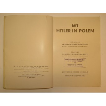 Mit Hitler Polenissa Herausgeber -professori Heinrich Hoffmann. Espenlaub militaria